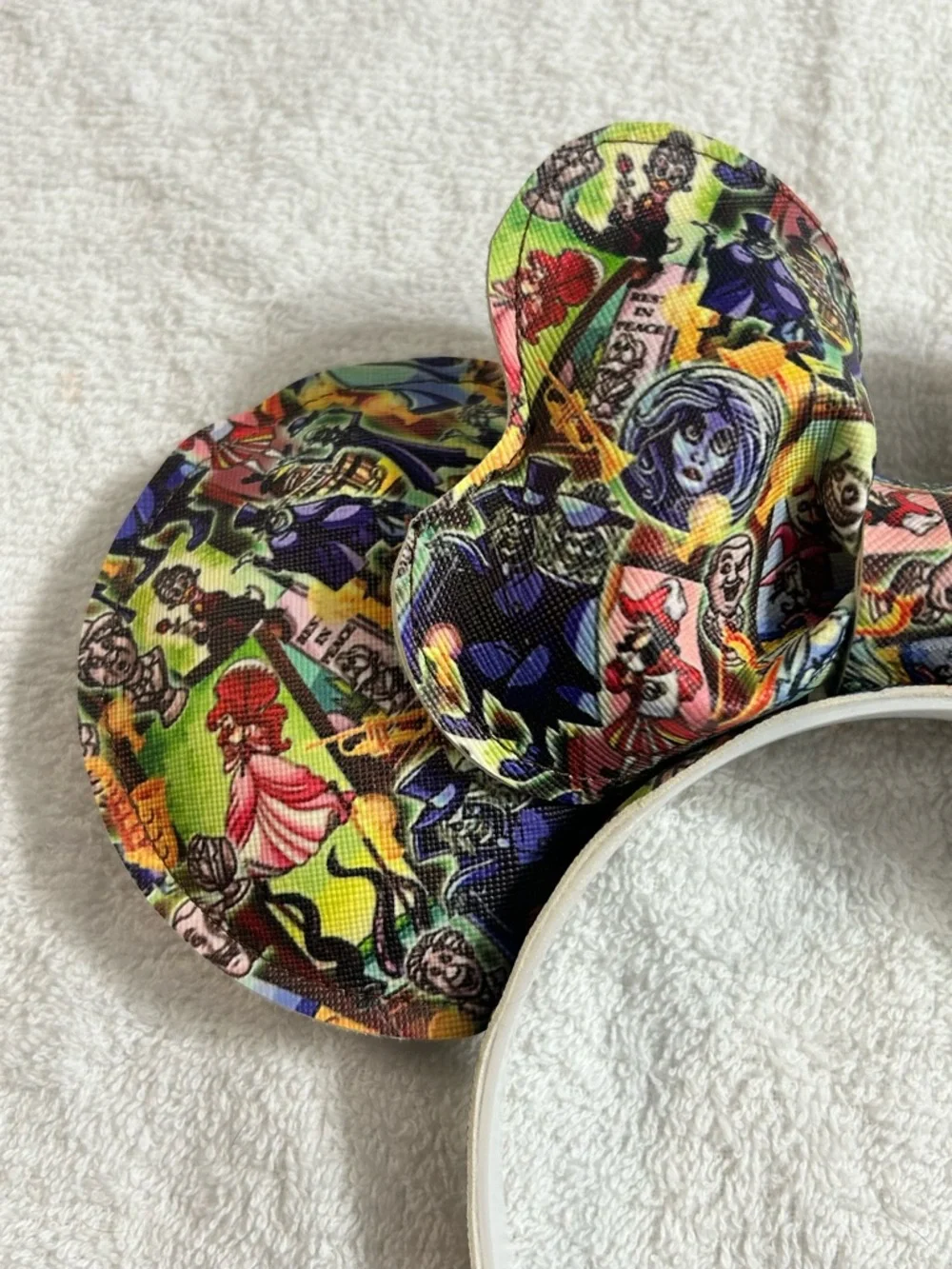 Disney Inspired Haunted Mansion & Villains Puffed Minnie Mouse Ears Headband